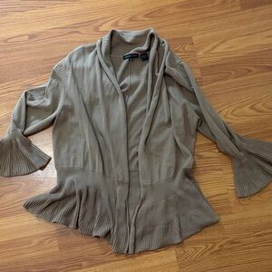JEANNE PIERRE Tan Cardigan Sweater